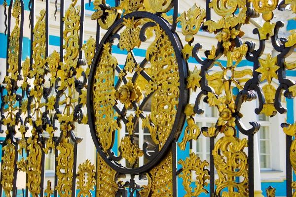 Russia, Pushkin Gate detail at Catherine Palace